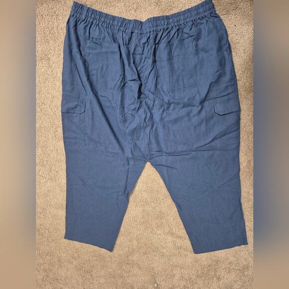 New York & Company | NWT | Blue Linen Capri Pants | XXL - Picture 2 of 8